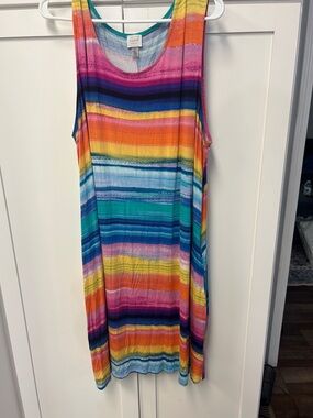 Cupio Multicolor Striped Maxi Tank Dress - Rainbow Hues